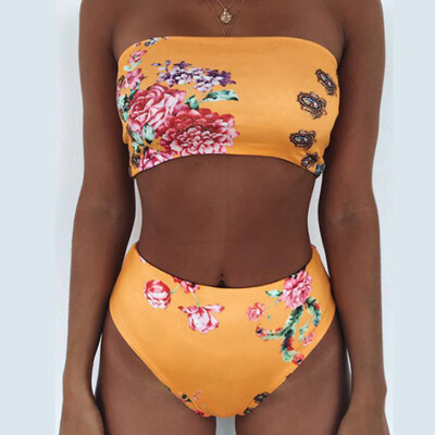 

Womens Bikini Set Swimsuit High Waist Ladies Bathing Suit Swimwear Beachwear