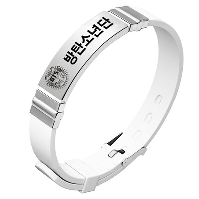 

Kpop BTS Army Titanium Steel Letter Print Bracelet Hand Chain Hand Loop Pair Bracelet Fans Hot Gift