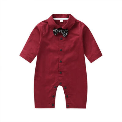 

US Newborn Baby Boys Romper Jumpsuit Bodysuit Formal Party Gown Clothes Outfits