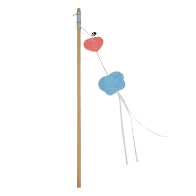 

Kitten Toy Wooden Cat Baiting Stick Interactive Teasing Wand Pet Supplies