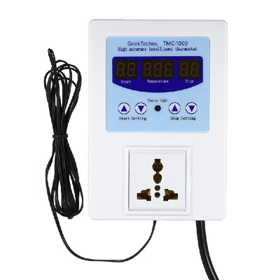 

AC110-240V 10A LED Digital Intelligent Pre-wired Temperature Controller with Air Sensor Thermostat Heating Cooling Control Switch