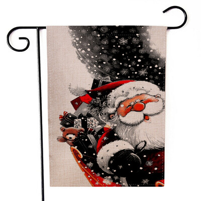 

Tailored Christmas Garden Flag Santa Claus Double Sided Banner Outdoor Lawn Decor Flag