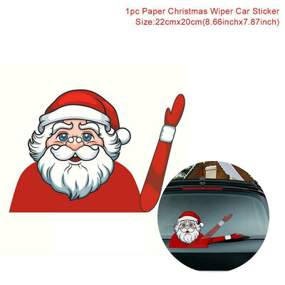 

Christmas Rear Windshield Santa Claus Window Decals Car Wiper Stickers Xmas 2019