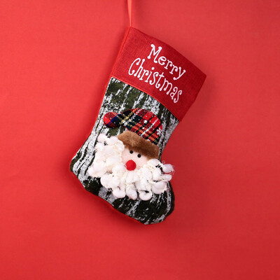 

〖Follure〗Christmas Stocking Large Sock Santa Claus Candy Gift Bag Xmas Tree Hanging Decor
