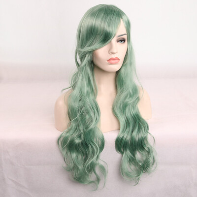 

Gobestart 80cm Womens Heat Resistant Hair Blonde Long Curly Full Wig