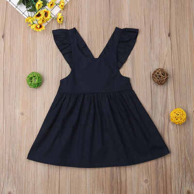 

Summer Cute Newborn Baby Kids Girls Toddler Cotton Overalls Dress Skirt Clothes