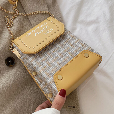 

Autumn new small bag 2019 new Korean fashion rivet messenger bag Joker chain shoulder bag