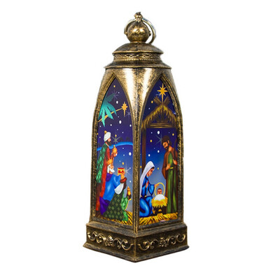 

Christmas Decorations for LED Lantern Holiday Decorative Table Ornament Battery Lamp For Indoor Festive Home Bar Store Decor
