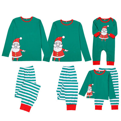 

Tailored Christmas Women Mom Printed Letter TopStripe Pants Xmas Family Clothes Pajamas