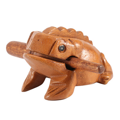 

Thailand Traditional Craft Wooden Lucky Frog Croaking Musical Instrument Home Office Decor Lucky Frog Thailand Frog