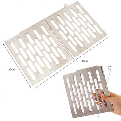 

SmallMediumLarge Stainless Steel Grill Board BBQ Cooking Tools Foldable Picnic