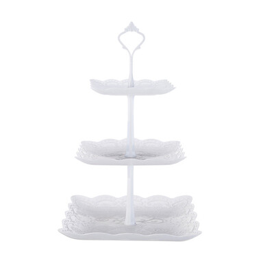 

Toponeto 3-Tier Cupcake Stand Cake Dessert Wedding Event Party Display Tower Plate Round
