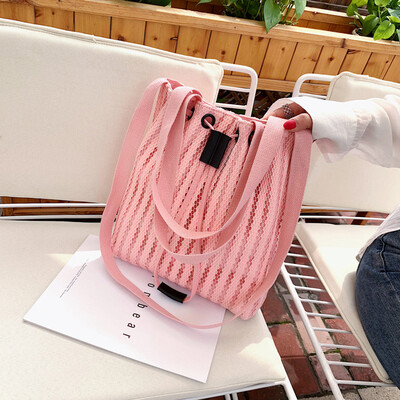 

Tailored Womens Fashion Lace Canvas Pocket Bag Single Shoulder Bag Slant Bag