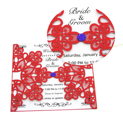 

Siaonvr 20 Pcs Delicate Carved Romantic Wedding Party Invitation Card Envelope