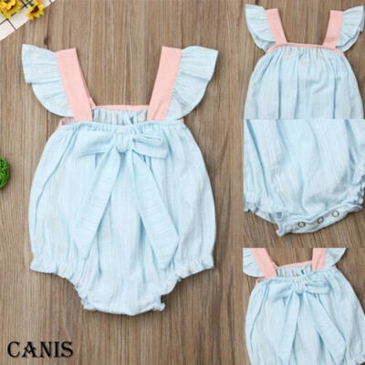 

Newborn Baby Girls Ruffle One-Pieces Romper Bodysuit Jumpsuit Outfits Sunsuit