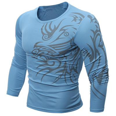 

Tattoo Print Round Neck T-Shirt