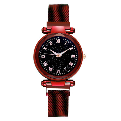 

Fashion Women Watches Romantic Irregular Dial Ladies Analog Quartz Starry Sky Wristwatch Mesh Belt Strap Clock Kol Saati