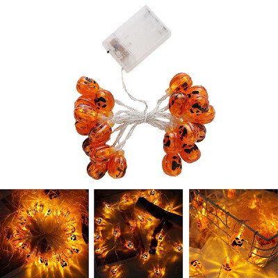 

Batt-ery Powered Fairy String Light Pum-pkin Lantern DIY 10 LE-D Decorative Hall-oween lights for Party Holiday Decoration