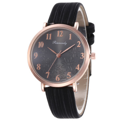 

Summer womens leather strap pattern dial digital watch student fashion watch