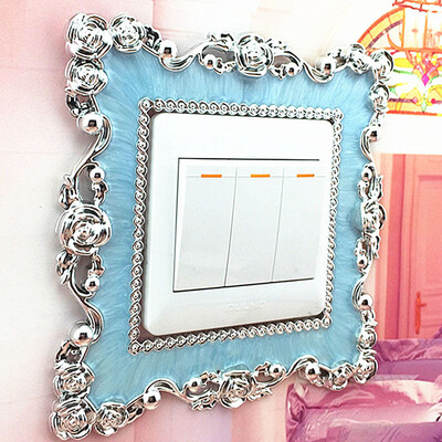 

Gobestart Home Switch Cover Square Shape Switch Wall Light Socket Stickers Room Decor BU