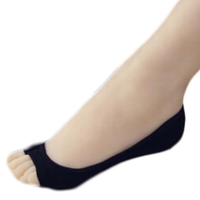 

Summer Fashion Women Invisible Shallow Mouth Non slip Slippers Socks Fish Head Fingerless Boat Socks