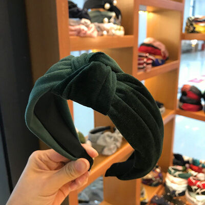

Women Headband Twist Hairband Bow Knot Cross Tie Velvet Headwrap Hair Band