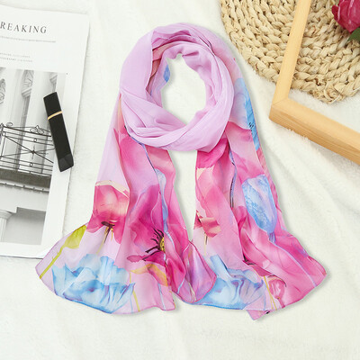 

Gobestart Fashion Womens Ladies Chiffon Print Long Soft Wrap Scarf Ladies Shawl Scarf