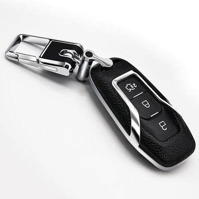 

SAIBON Ford Key Bag New Ford Sharp Key Case for Mondeo Explorer Sharp World Smart Key Leather Car Key Cover