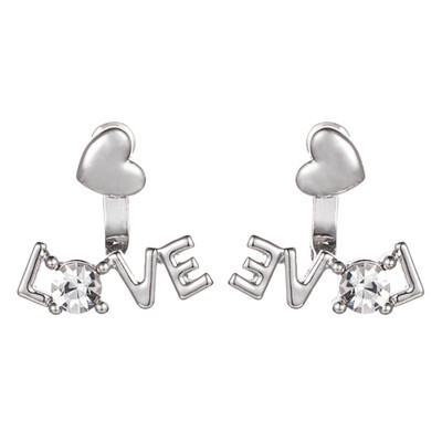

Fashion Jewelry Letter Cubic Stud Earrings