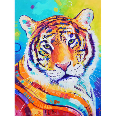 

5D DIY Full Drill Diamond Painting Tiger Cross Stitch Embroidery Mosaic Kit