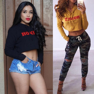 

Women Long Sleeve Hoodie Sweatshirt Sweater Casual Hooded Tops Jumper Pullover