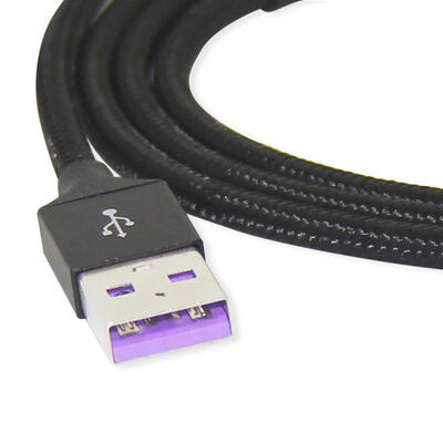 

5A Nylon Braided Lengthen USB Charging Cable For Huawei Samsung Type-C Fast Charging Cell Phone Data Cable 12M 1M-1m