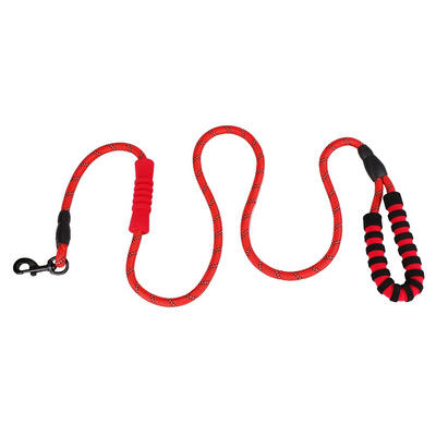 

Double Handle Pet Braided Nylon Traction Rope Dogs Reflective Walking Leash