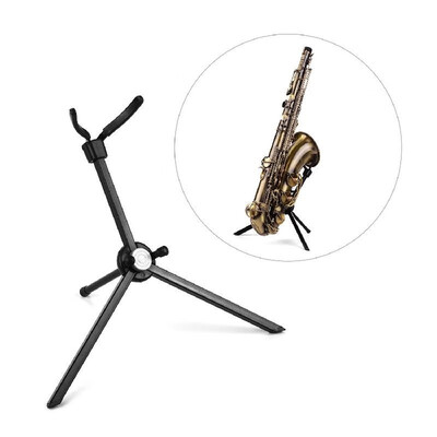 

Portable Tenor Saxophone Stand Sax Floor Stand Holder Stainless Steel Foldable with Carry Bag
