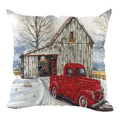 

Tailored Christmas Pillow Cover Pillowcases Decorative Sofa Cushion Cover Home Decoration