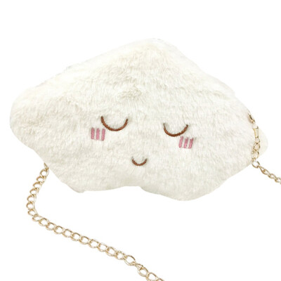 

Lady Hot 2019 Women Handbags Casual Totes Fashion Sweet Cute Hairy Bag Shoulder Bag Messenger Bag Soft Expression Cloud Bag
