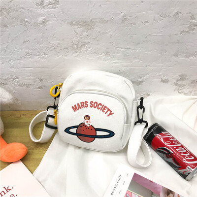 

Cute canvas bag lady bag Chao summer fresh students shoulder one-sided inclined bags with all kinds of INS