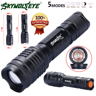 

Saidsome 5Mode Zoomable XML T6 LED 18650AAA Flashlight Focus Torch Lamp Adjustable flashlight lamp