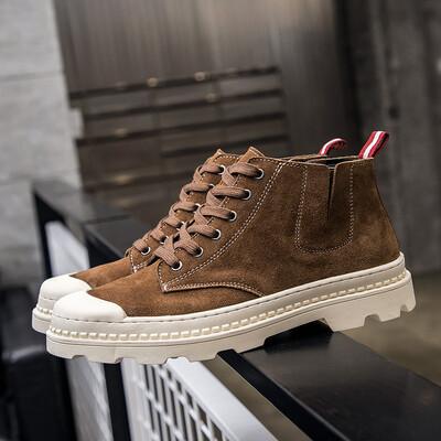 Martin shoes Martin boots in the boots British retro suede thick-soled tooling mens Martin shoes casual boots