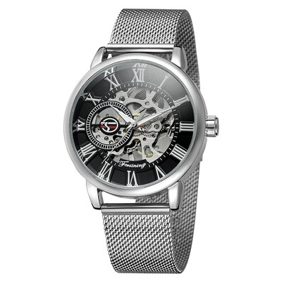 

Forsining hollow mens mechanical watch mens watch mens watch mesh belt