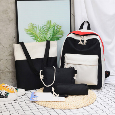 

Womens Fashion Backpack Patchwork Composite Bag Casual Bag Shoulder Bag