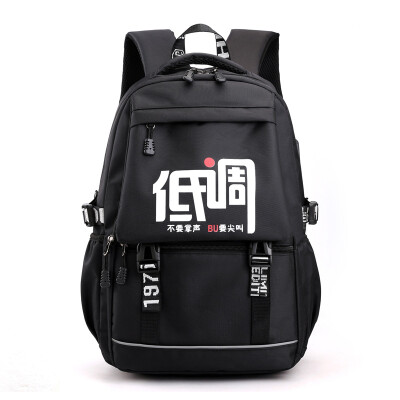 

School bag in the computer bag mens luminous usb outdoor backpack casual backpack