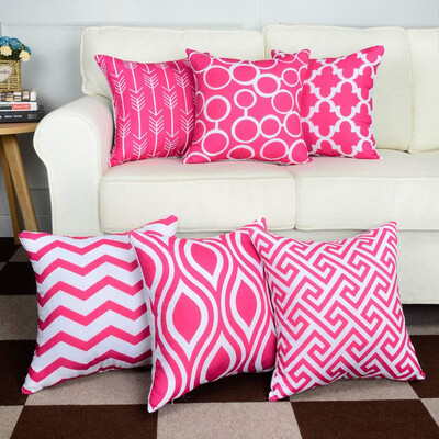 

Siaonvr 6PCSet Home Decorative Pillowcase Cotton Linen Sofa Cushion Throw Pillow Cover