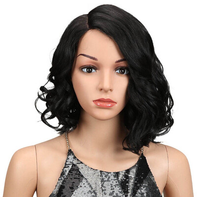 

Noble Hair 12"Inches Black Ombre Pink Fashion Style Loose Wavy Hair Synthetic Lace Front Wigs