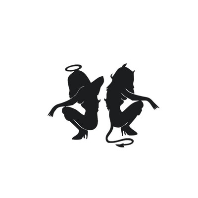 

Tailored Keen Sexy Angel And Devil Muddy Girl Vinyl Applique Car Sticker
