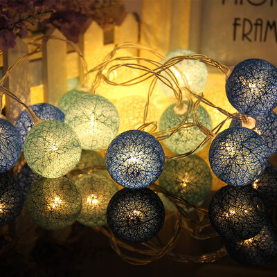

Gobestart 13M 10LED Cotton Ball String Lights Party Wedding Christmas Decor Lights