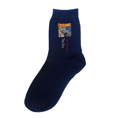 

Unisex Cotton Novelty Art Printed Crew Socks Famous Artist Painting Pattern Funny Socks For Men Women