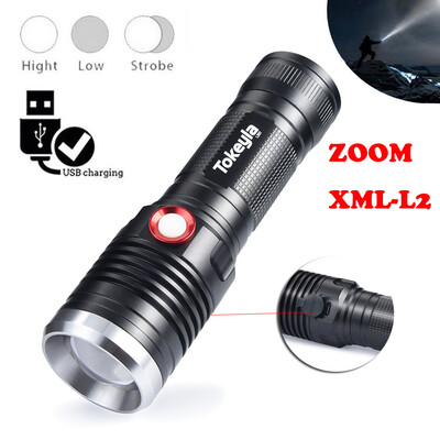 

Saidsome Portable XML-L2 Outdoor USB LED Flashlight Torch Bright 1865028650 Light Lamp flashlight lamp