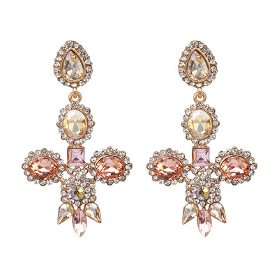 

2019 za Natural Stone Beads Drop Earrings For Women Vintage Crystal Bird Pendant Dangle Earrings Statement Jewelry