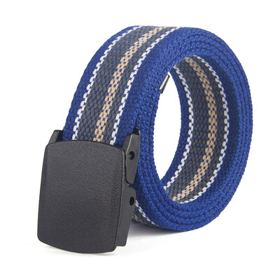 

Unisex Belt Quality Stripe Canvas Automatic Buckle Mens Belt Fashion Casual Jeans Women belt Fabric belt Luxury belt 110cm
